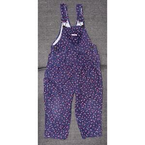 Vintage Kids Carter’s Corduroy Purple Floral Overalls 80s *RARE* 6Y